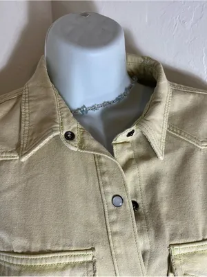 We The Free Pale Yellow Snap-Front Jean Jacket thumbnail 5