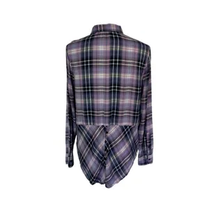 Lucky Brand Shirt Medium Blue Purple Plaid Button Down Long Sleeve thumbnail 3