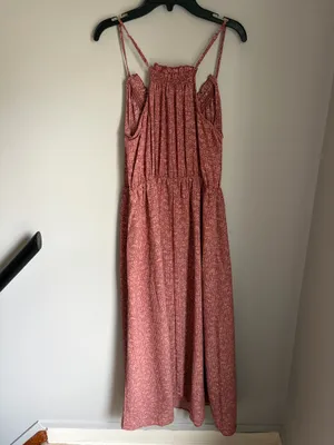Dusty Rose Maxi dress with adjustable straps thumbnail 2