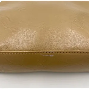 Vintage Y2K Liz Claiborne Faux Leather Shoulder Bag Purse Tan Patent Minimalist thumbnail 9