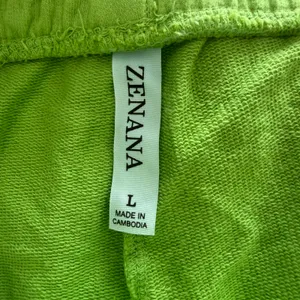 Zenana Dip Dye Ombre Green Pull On Sweat Shorts Size Large Casual thumbnail 5