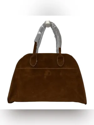 COMMENSE Retro Side Buckle Top Handle Tote Bag Brown Gold NWOT Sold Out thumbnail 6