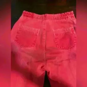 Vintage Retro Red Faded Denim Heart Dors Ankle Jeans 80s 90s‎ Western Pants thumbnail 4