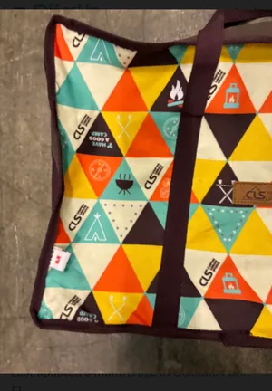 CLS Colorful Geometric Tote Multicolor Printed Design Double Handles thumbnail 2