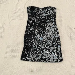 Frederick's of Hollywood XS sequin bodycon strapless mini dress D2 3232 thumbnail 7