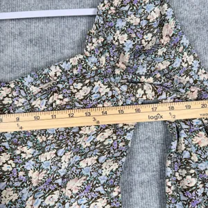 ASTR The Label Size-M Crop Top Brown Peach Floral Smocked Corset thumbnail 6