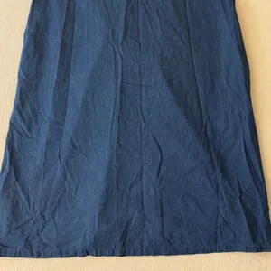 Go Softly Patio Boho Dress Womens Medium Blue Chambray Embroidered with Pockets thumbnail 5