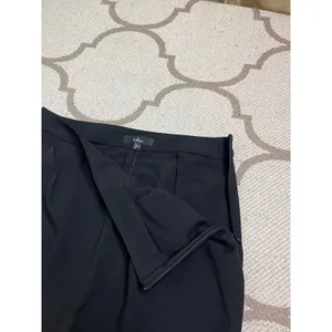 Lulus Kick It Black High-Waisted Trouser Pants Pleated Side Zip, Size Medium thumbnail 7
