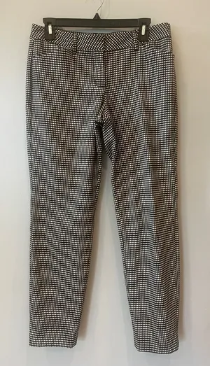 Express Black and White patterned  Stretch Trousers thumbnail 1