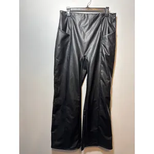 Halara XL High Waisted Tummy Control Stretchy PU Fleece Casual Flare Pants NWOT thumbnail 6