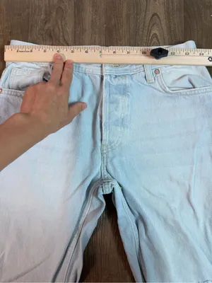 Free People We The Free Free People Distressed Wide Leg Jeans Light Wash Size 25 thumbnail 5