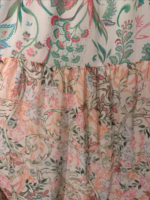 House of Harlow‎ 1960 Pastel Floral Tiered Maxi Dress - Mint & Blush thumbnail 5