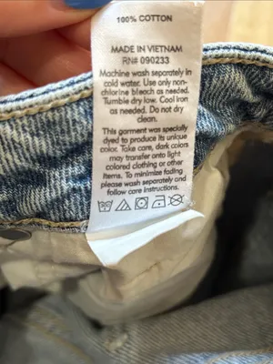PacSun Light Blue Daisy Embroidered Denim Mom Shorts thumbnail 3