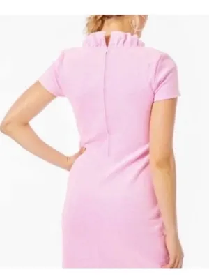 Excellent condition Gorgeous Lilly Pulitzer Pink Ruffle Short Sleeve Dress thumbnail 2