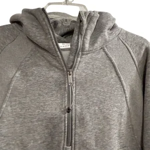 Trendy Queen Women's XL Gray Cropped Fleece Lined Half‎ Zip Hoodie thumbnail 2