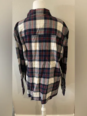 Aerie Off-Duty Plaid Flannel Button Down thumbnail 4