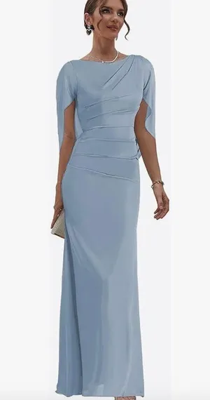 NWT Slate Blue Formal Maxi Dress thumbnail 1
