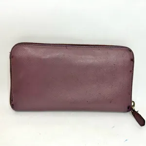 Prada Purple Saffiano Leather Zippy Wallet thumbnail 4