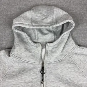 Lululemon Scuba Hoodie Womens Small Gray Full Zip Cropped Fleece Thumbholes thumbnail 5