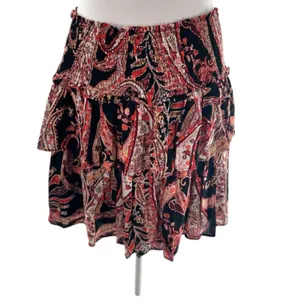 NWT Anthropologie paisley tiered‎ ruffle skirt sz M thumbnail 5