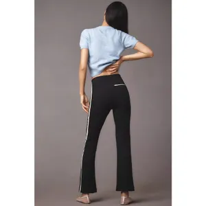 Maeve Anthropologie Knitted Straight leg black/white stripe pants size small thumbnail 3