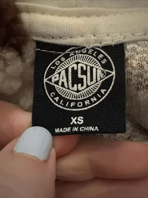 PacSun Yin Yang All-Over Print Sherpa Fleece Hoodie Jacket, XS thumbnail 4