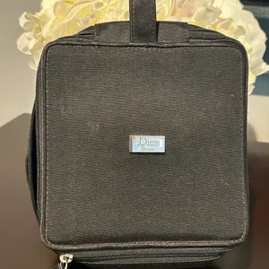 Christian Dior Black Beauty Toiletry Women’s Bag Sz 6/6” thumbnail 1