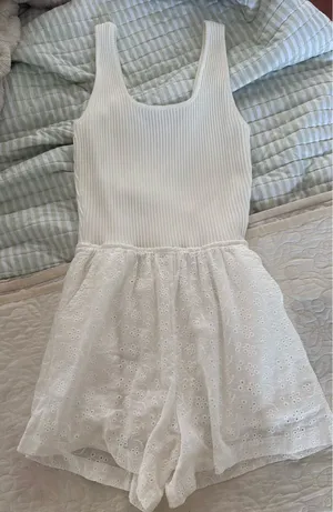 Boutique White Romper thumbnail 1