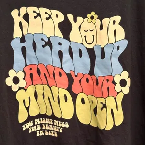 45A. PacSun PS / LA Keep Your Head Up Oversized Black Graphic T-Shirt thumbnail 2