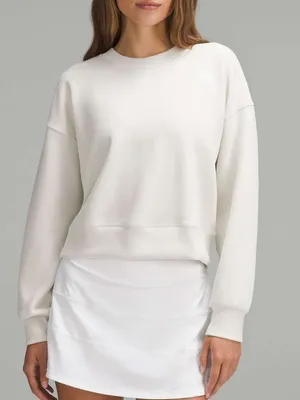 LULULEMON Softstreme Perfectly Oversized Cropped Crew in Vapor Size 8 thumbnail 1