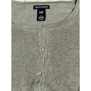 Gap Women‎ Knit Sweater Women Gray Cardigan Button Up Cashmere Blend A1-0033 thumbnail 3