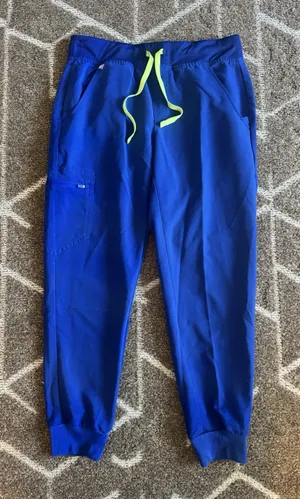 FIGS Technical Collection Women’s Scrub Blue Solid Joggers Pants Sz S thumbnail 1