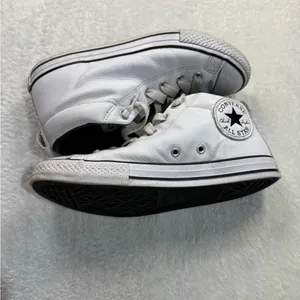 Converse White Canvas Sneakers with Rubber Sole thumbnail 3