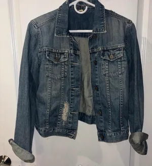 American Eagle Distressed Jean Jacket - Med thumbnail 1