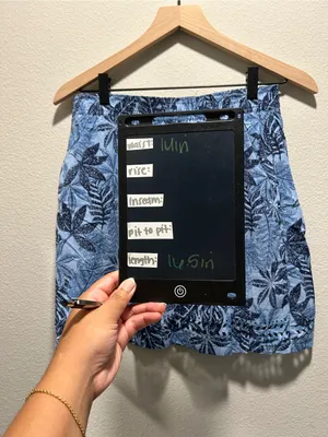 Toad&Co Size Small Blue Botanical Leaf-Print Skort thumbnail 5