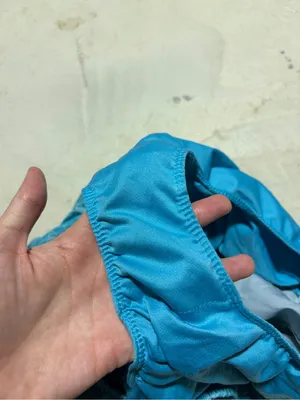 Nike Women's blue Running Shorts with Orange Trim small thumbnail 4