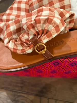 New in Box Tory Burch Selby Scarf Sandal Sz 8 thumbnail 9