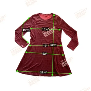 Toad & Co Large Windmere Long‎ Sleeve Dress Organic Cotton Tencel Mahogany Red thumbnail 4