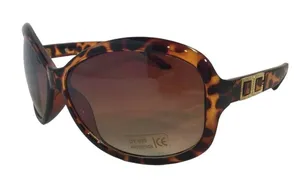 Wide Frame NEW Women's Tortoise Shell Sunglasses UVA UVB Protection Brown thumbnail 1