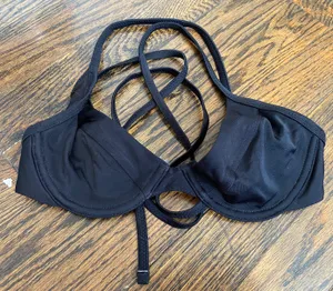 Aerie Black Bikini Top thumbnail 1