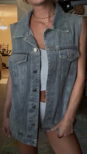 Amazon Denim Vest Blue thumbnail 1