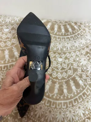a new day Leopard Pointed Toe Slingback Heels - Brown/Black thumbnail 6