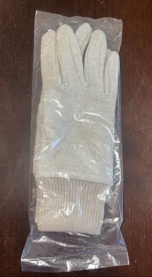 Gold Sparkle Knit Women's Gloves Silver thumbnail 1