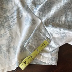 VINTAGE HAVANA White & Blue Tropical Print Stretch Waist Satin Shorts Size Small thumbnail 11