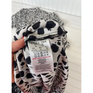 Lost Ink Leopard Print Midi Dress & Single Breasted Blazer Black White Bundle 2X thumbnail 8