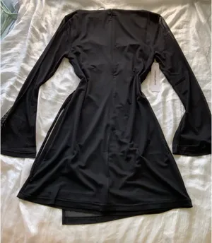 Princess Polly Martinez Long Sleeve Mini Dress Black thumbnail 6