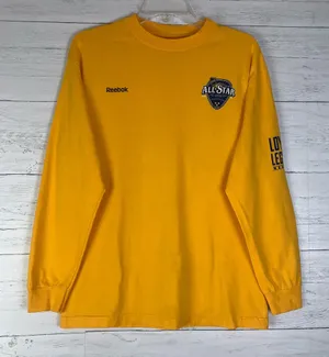 NHL Reebok ALL-STAR Game Nashville 2016 yellow Long Sleeve T-shirt size M thumbnail 1