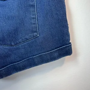 Gap 1969 Pleated Cuffed Jean Shorts Dark Blue Denim Stretch Low Rise Coastal 16R thumbnail 12