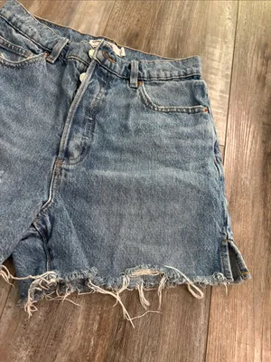 Garage Denim Jeans Shorts Festival Distress Destroyed Fray Cutoff size 26 thumbnail 3