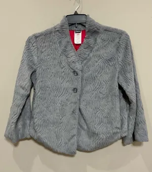 Patagonia Snow Jacket Feather Grey Faux Fur Fleece Womens Sz Medium 3/4 Sleeve thumbnail 1
